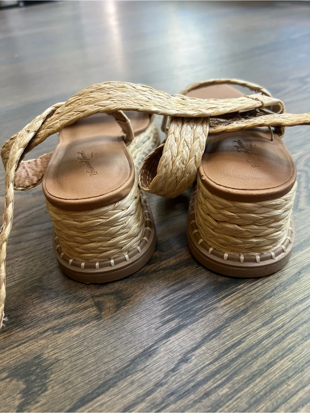 Adorable Braided Tan Sandals